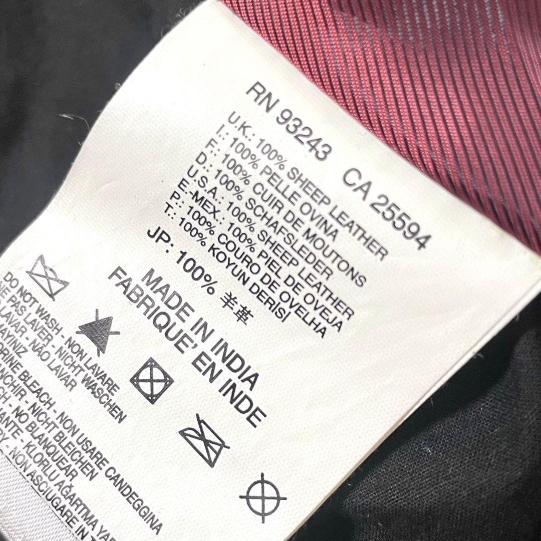 DIESEL ディーゼル 羊革 リアルレザー シワ加工 ライダースジャケット M