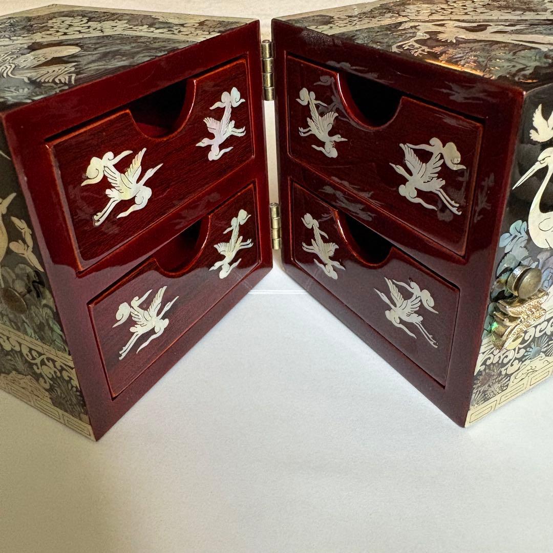 螺鈿細工　韓国工芸品　小物入れ