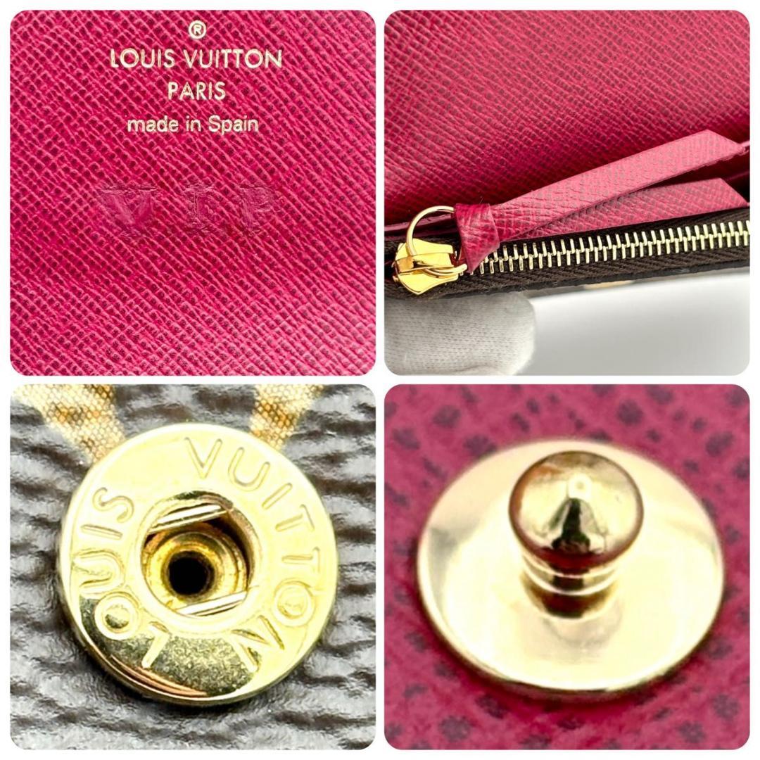 キティ様　ルイヴィトン モノグラム ケース 財布 ポルトモネ ロザリ
