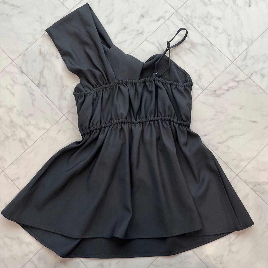 美品✨niana アシンメトリービスチェ&ワイドパンツセットアップ パンツドレス