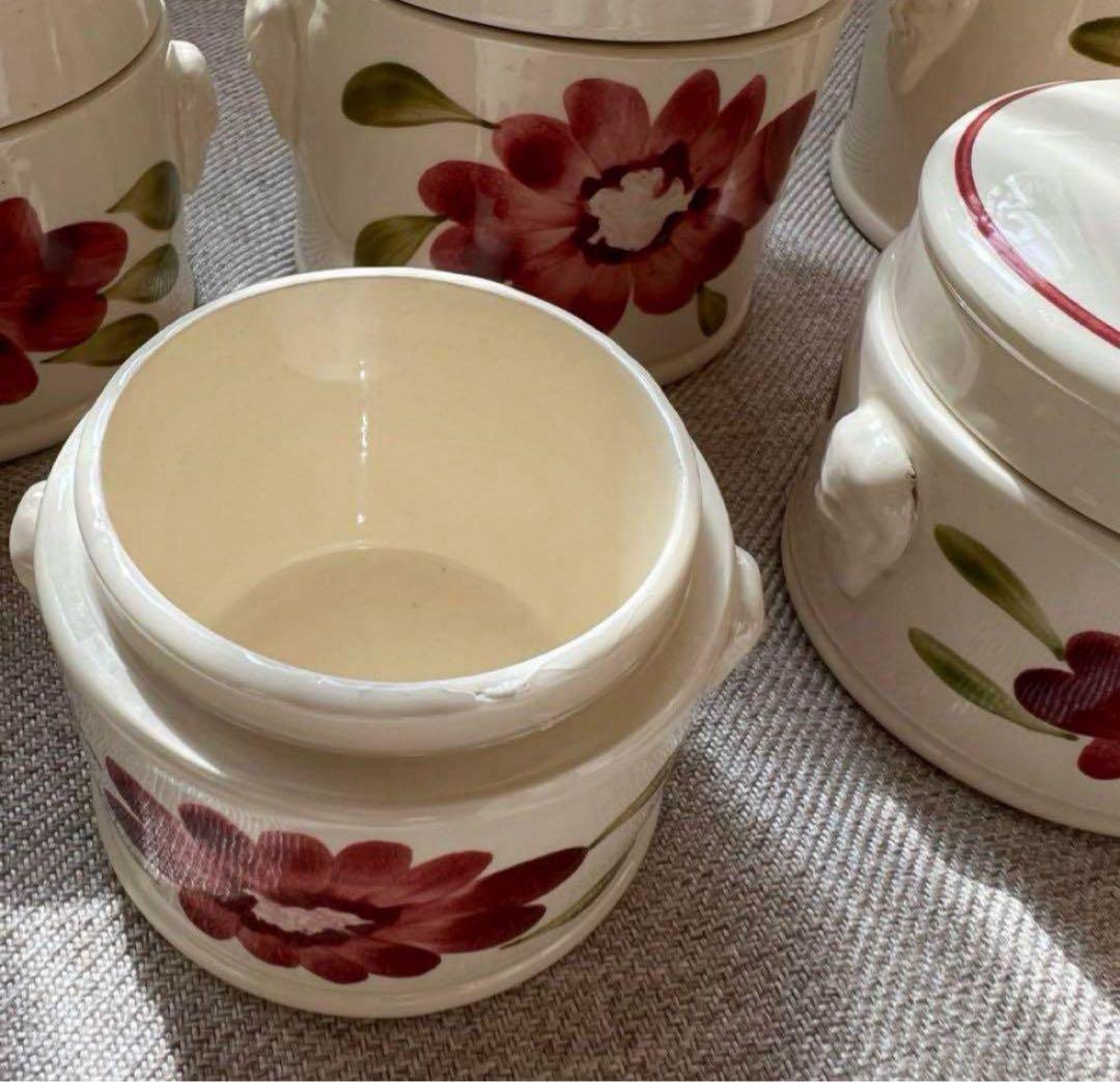 フランス アンティーク サルグミンヌ キャニスター テリーヌポット 5個