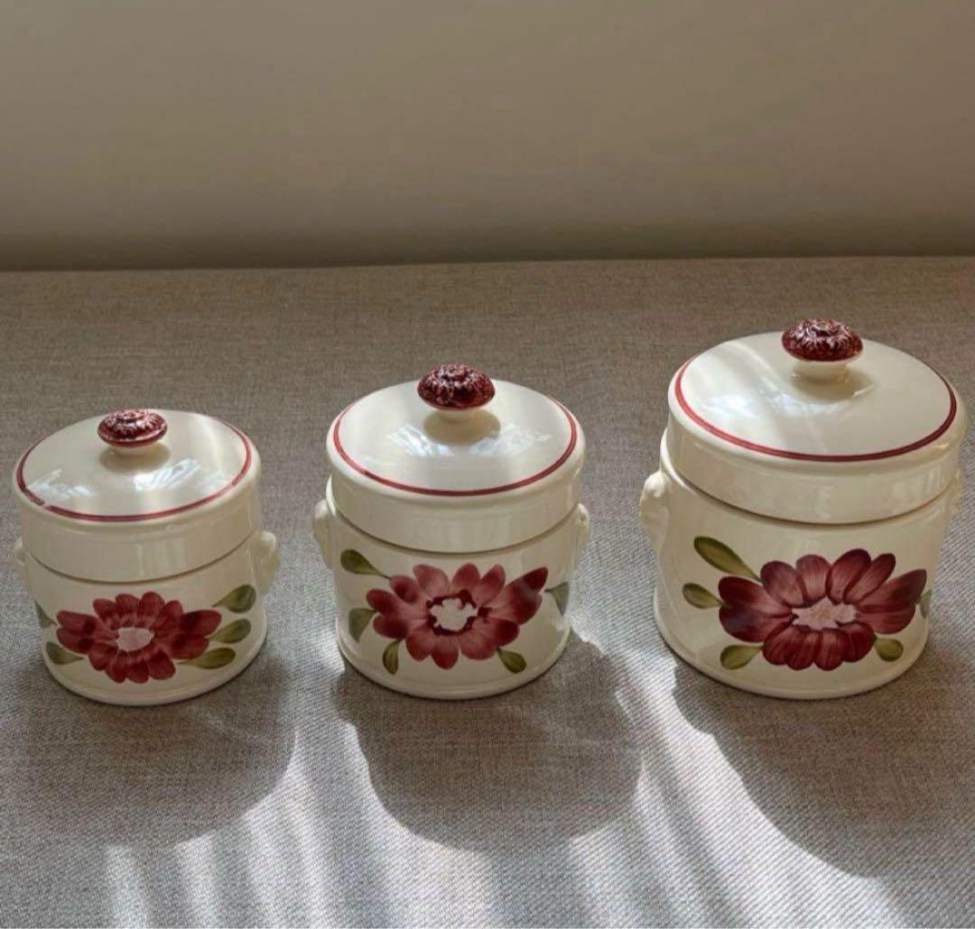 フランス アンティーク サルグミンヌ キャニスター テリーヌポット 5個