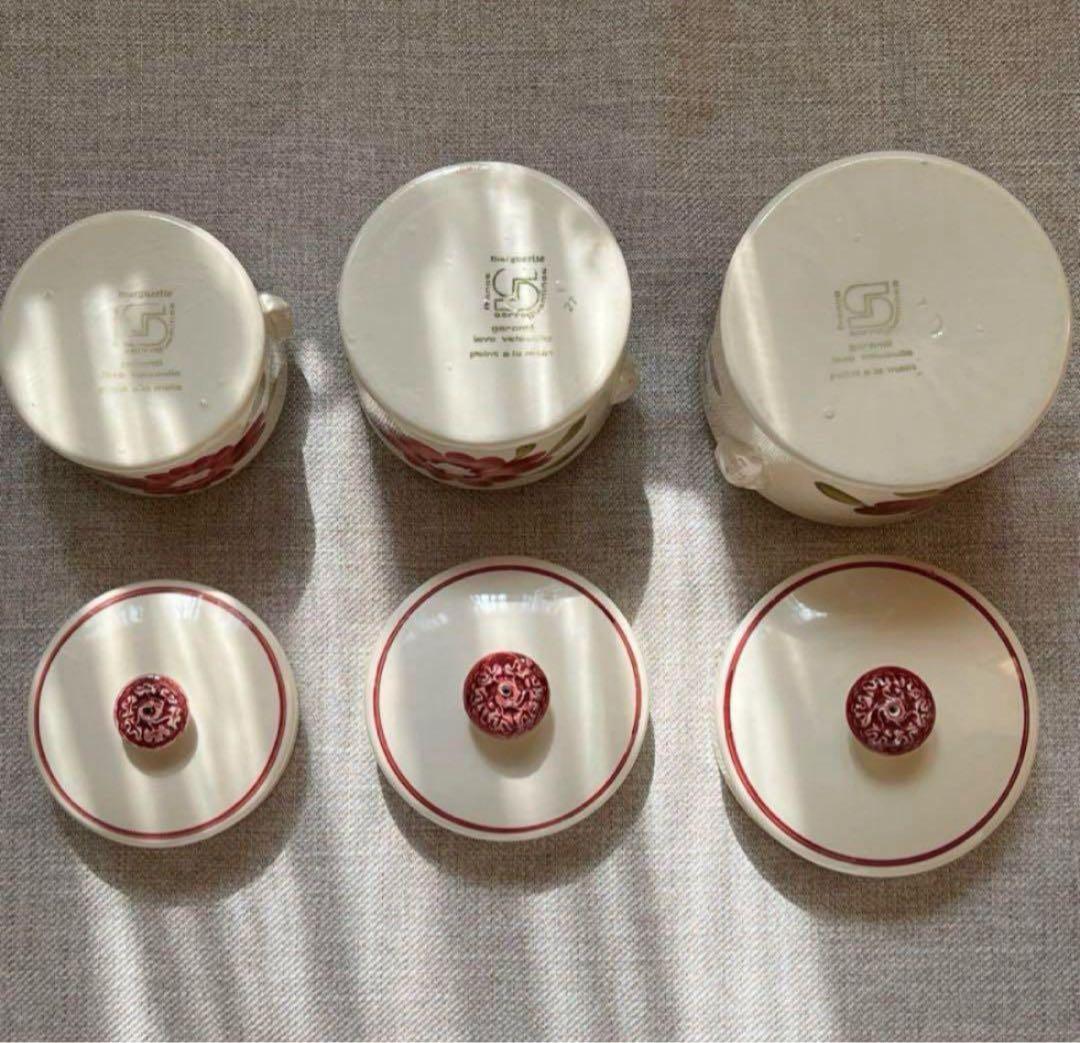 フランス アンティーク サルグミンヌ キャニスター テリーヌポット 5個