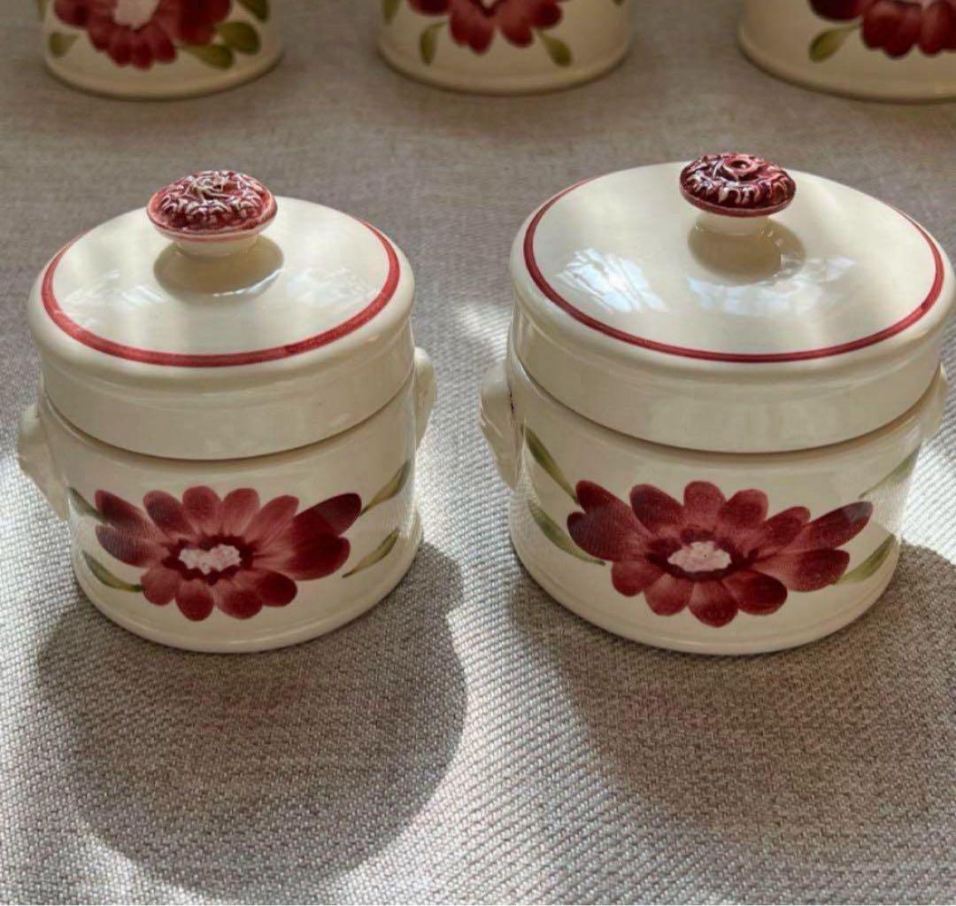 フランス アンティーク サルグミンヌ キャニスター テリーヌポット 5個