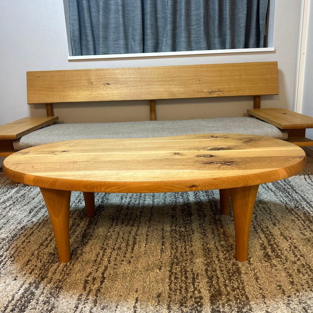 「Nao 」飛騨産業ソファ豆型ローテーブルセット&ダイニングテーブルセット