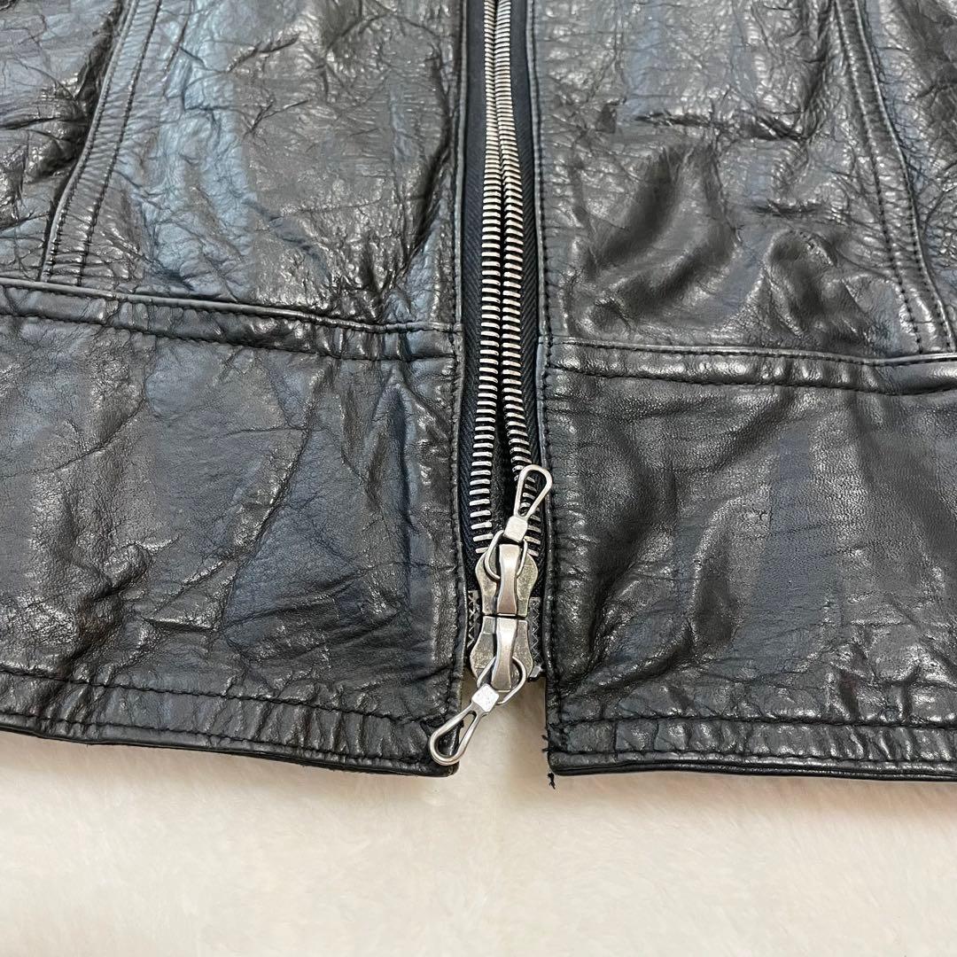 ✨️希少馬革L〜LL相当✨️shellac レザージャケット　シングルライダース