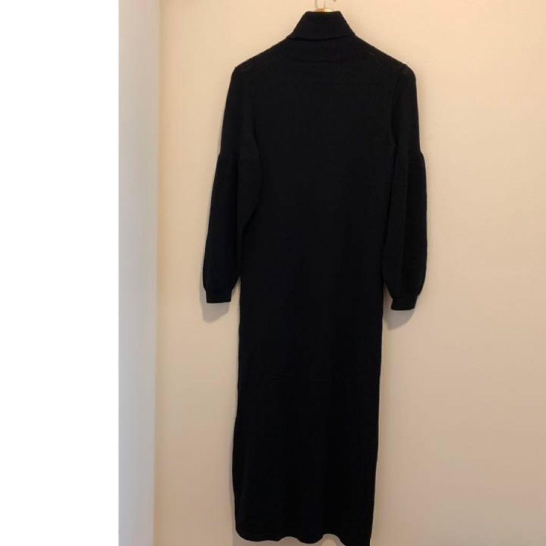 ミハラヤスヒロ　黒ニットロングワンピース