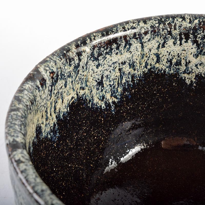 清水六兵衛作　唐津茶碗　銘「相生」　仕覆・共布付　即中斎極め箱　D　R5987