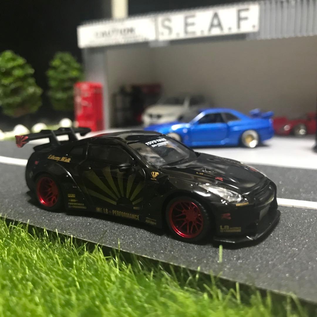 リバティーウォーク 1/64 LB ブラック レッドホイール カスタム