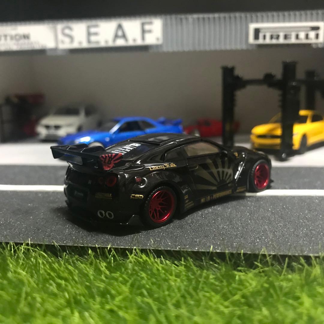 リバティーウォーク 1/64 LB ブラック レッドホイール カスタム