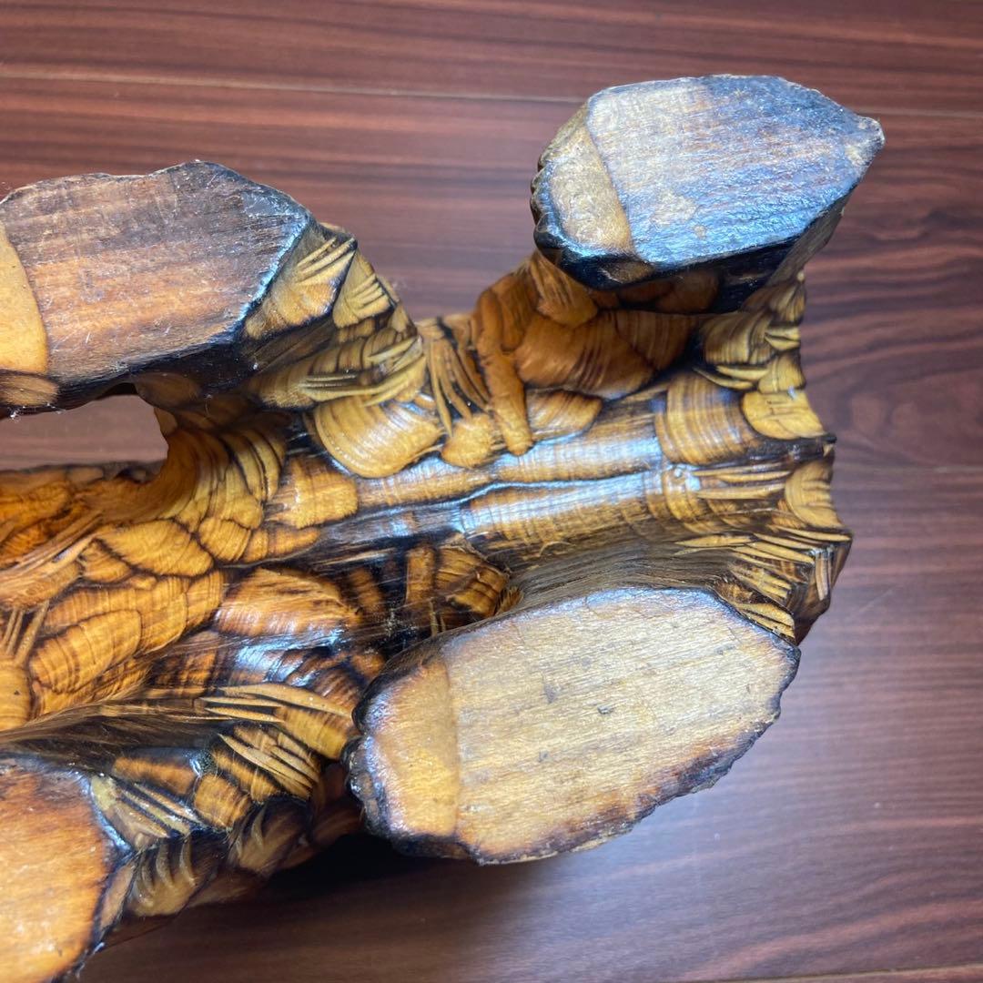 木彫り 熊 置物 アンティーク 5635