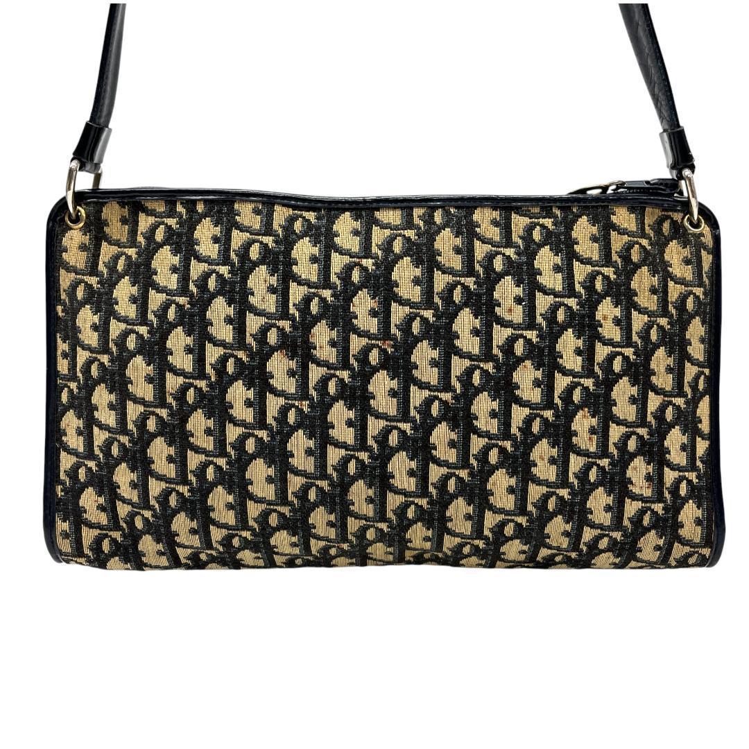 美品 Dior ディオール ショルダーバッグ トロッター ネイビー ヴィンテージ