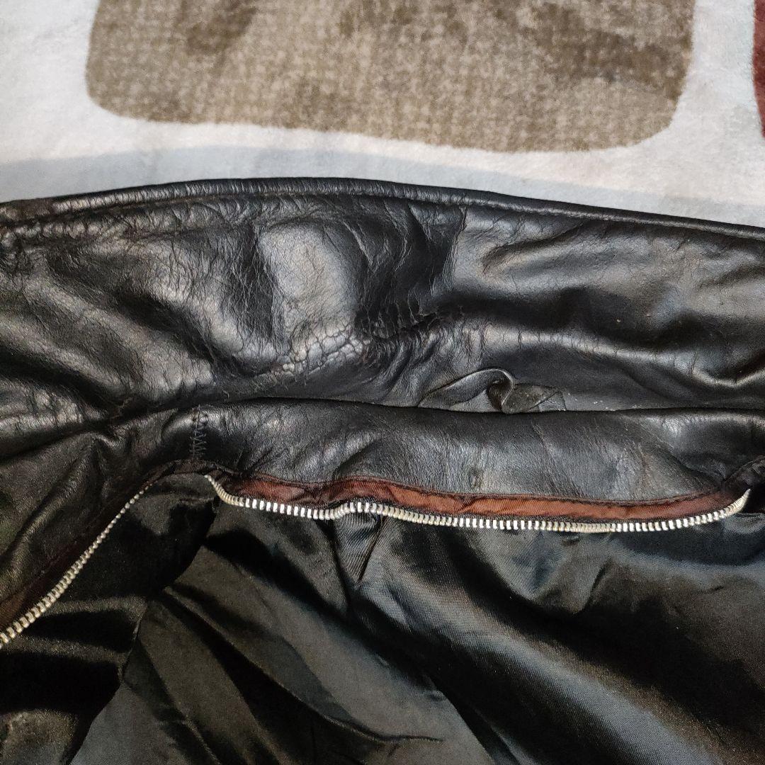 D*A様 人気定番Schot642襟付シングルライダースジャケット３８ダメなら交