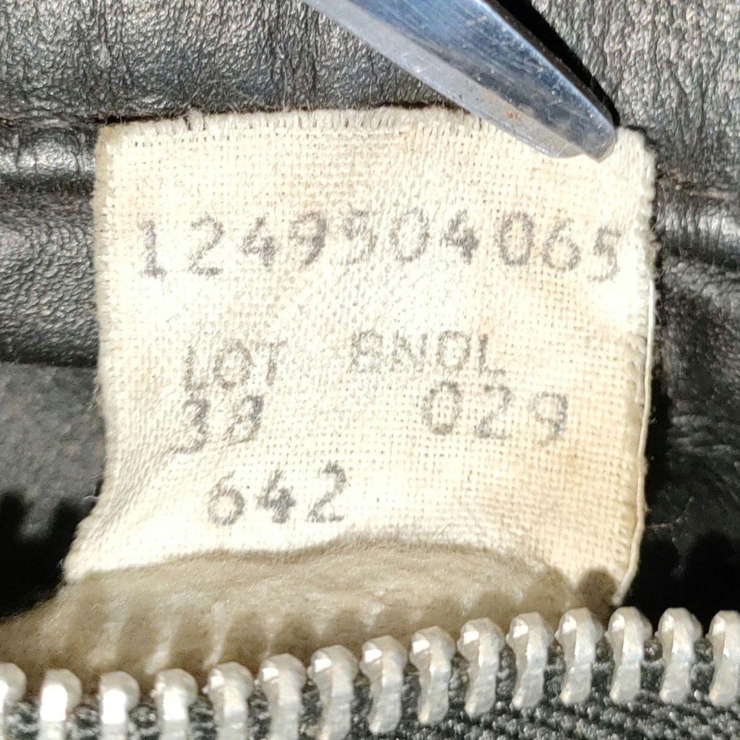 D*A様 人気定番Schot642襟付シングルライダースジャケット３８ダメなら交