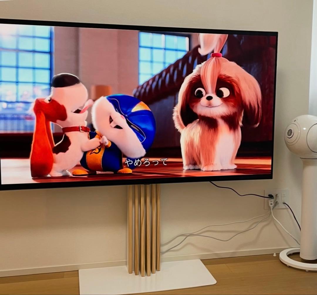 ナチュラル無垢材×スチールテレビスタンド　手渡し可能