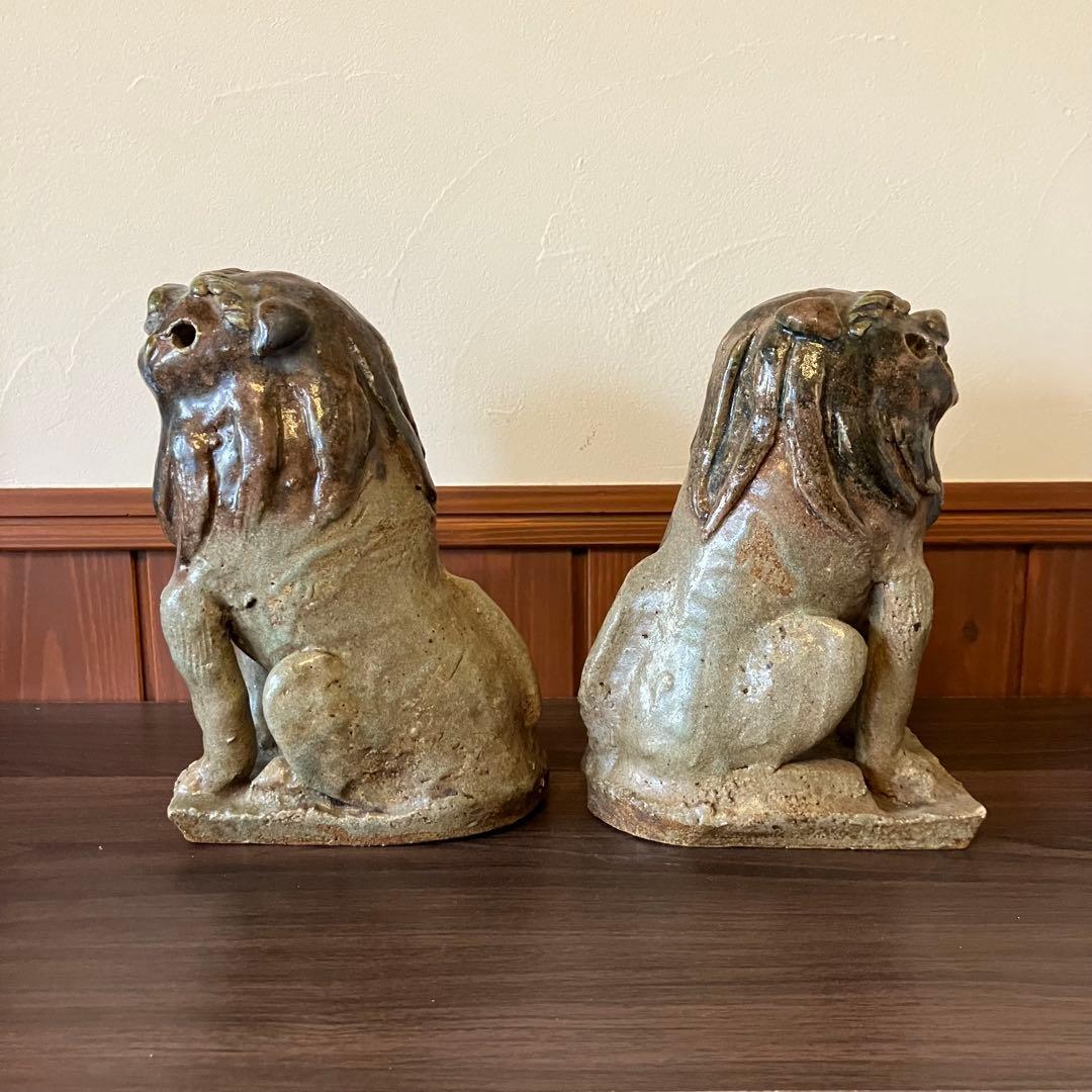 シーサー 狛犬 置物 骨董 古美術 工芸 縁起物