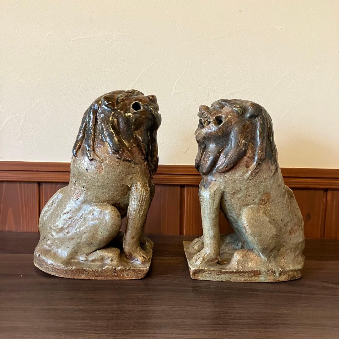 シーサー 狛犬 置物 骨董 古美術 工芸 縁起物