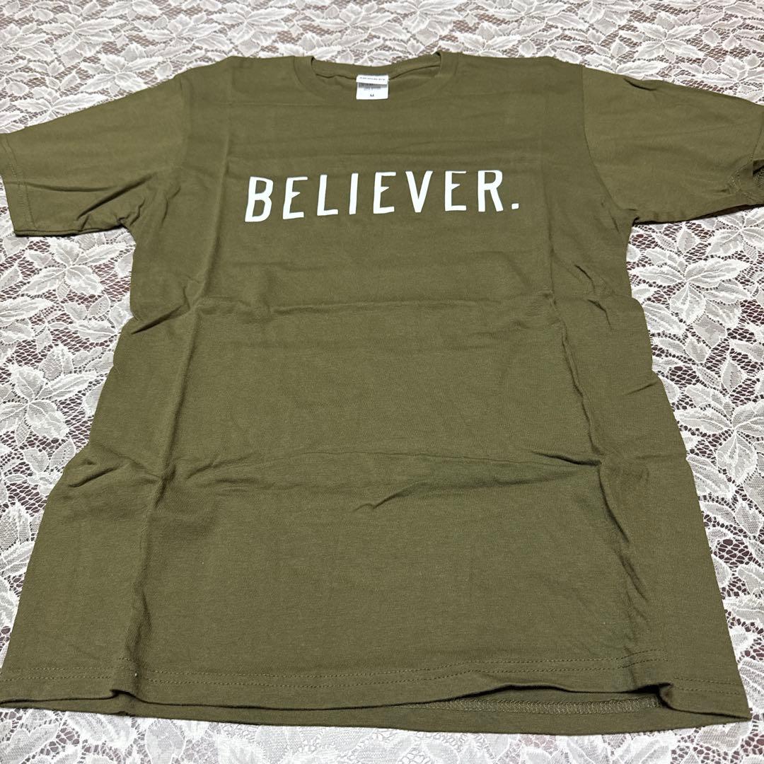 BELIEVER. オリーブ色 Tシャツ 世界に一つだけ