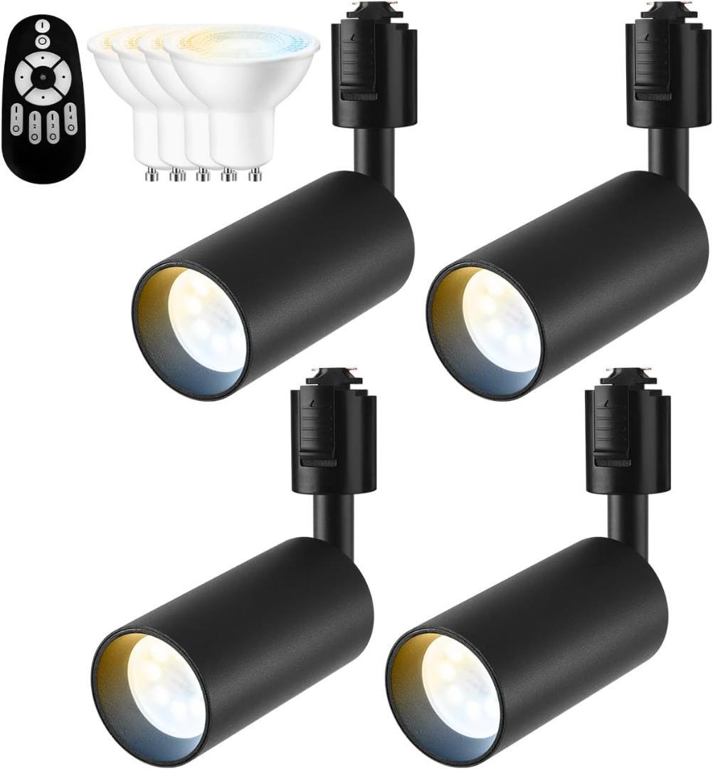 【新品】ダクトレール用　スポットライト 調光調色　リモコン　黒