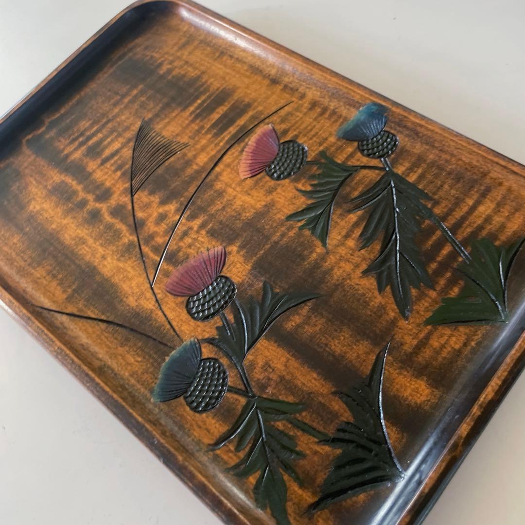 草木彫 川添日記 《角盆》 100年うつわ神様からの贈り物