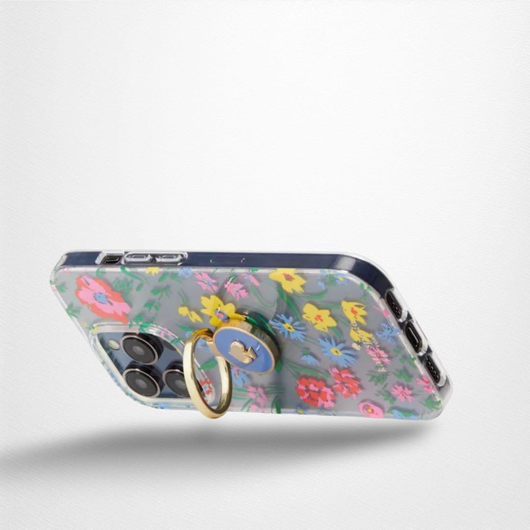 ☆正規品☆品 ケイトスペード iPhone14Proケース スマホリング付属