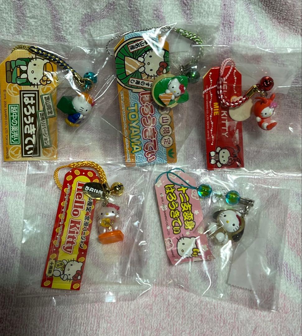 キティちゃんご当地ストラップ(根付け)＆チャーム 計27個/まとめ売り・レア美品