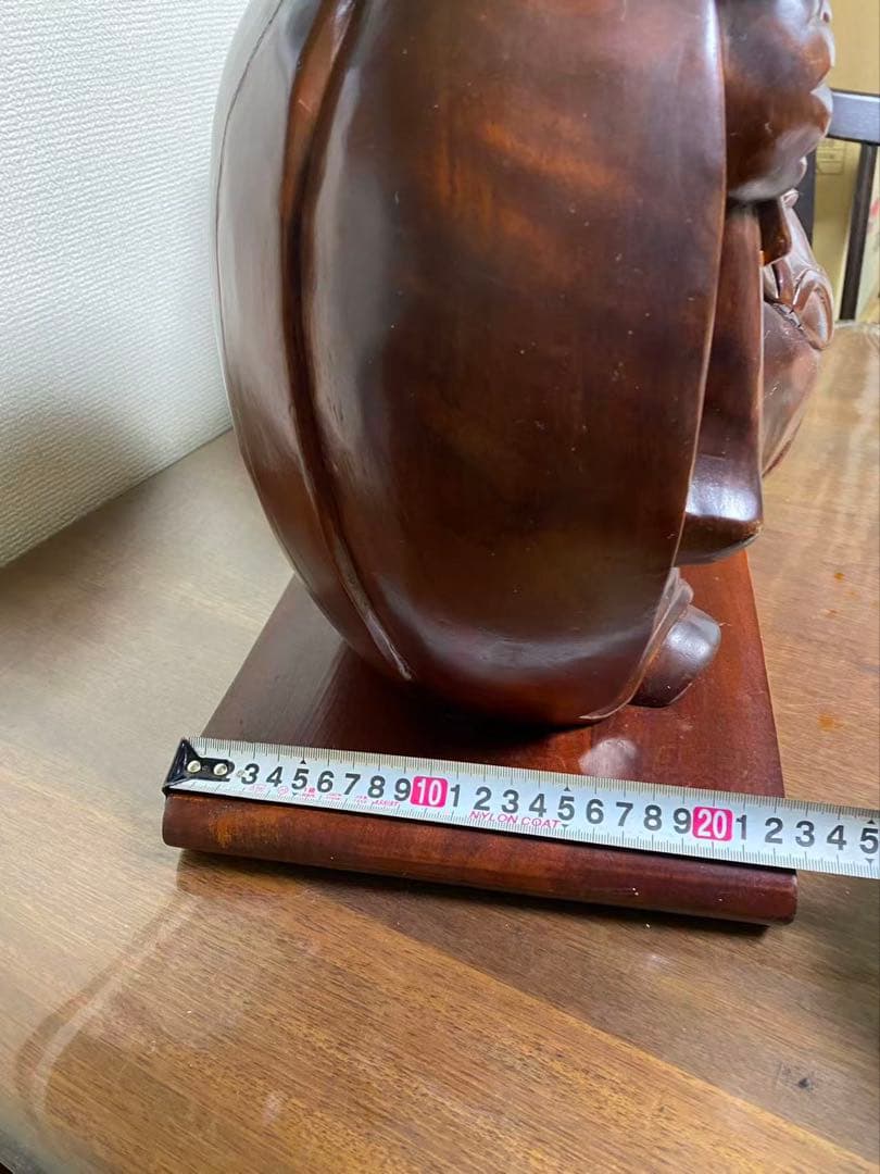 七福神 恵比寿と大黒天木彫 天然木彫刻 置物 開運風水 縁起物 商売繁盛 年代物