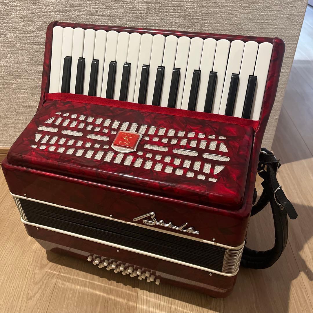 BAI-LE バイリ 30鍵 24ベース アコーディオン 赤
