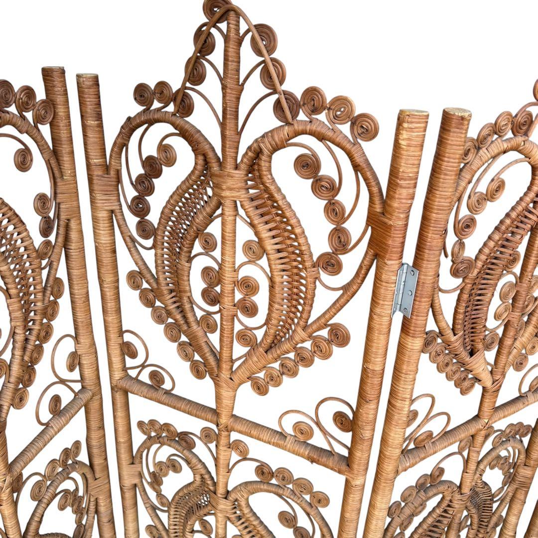 希少 エスニック レトロ ラタン パーテーション