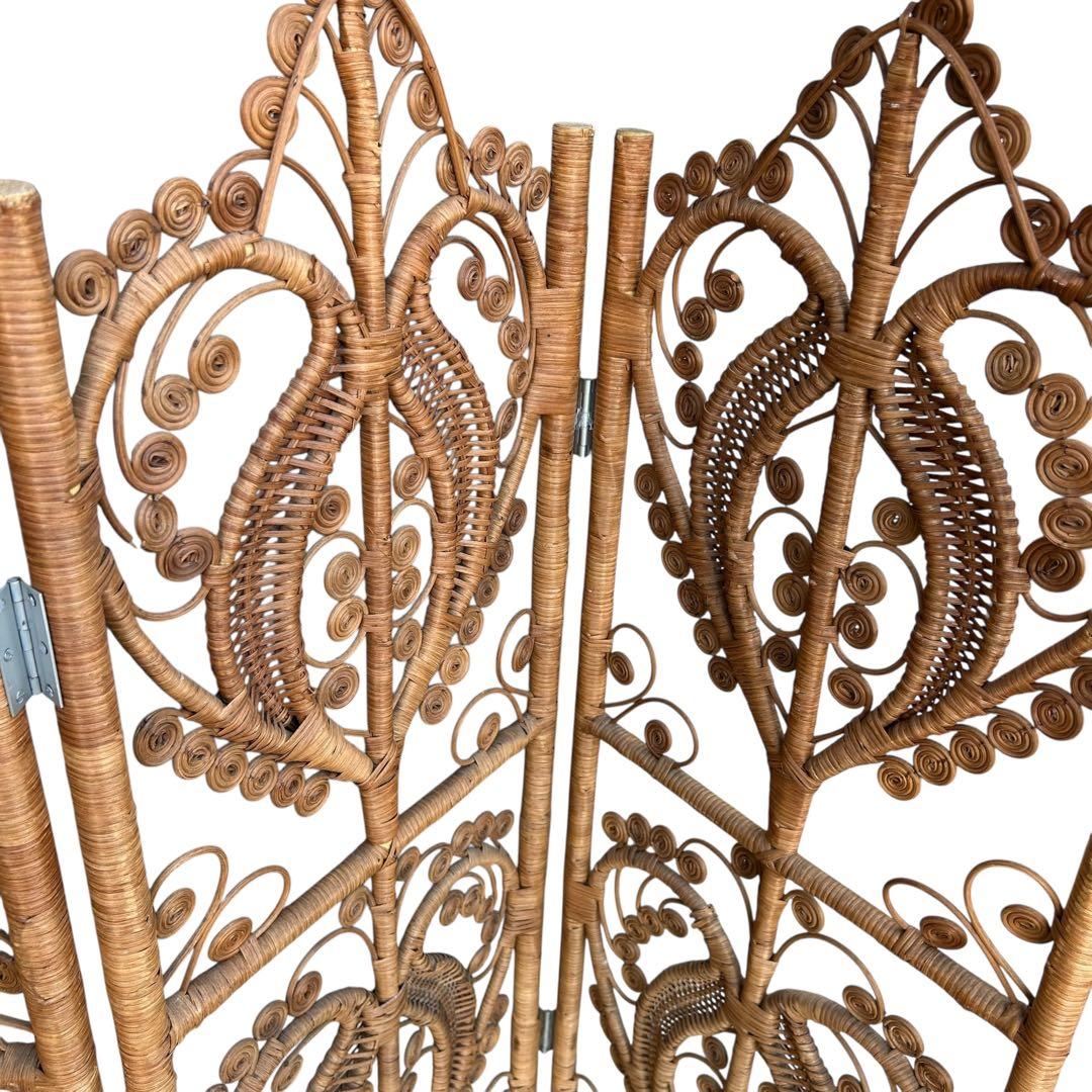 希少 エスニック レトロ ラタン パーテーション