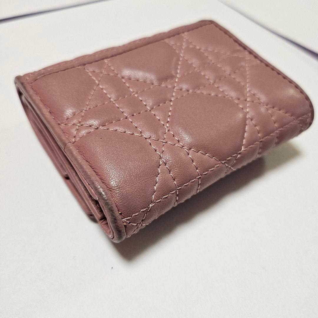 ピンク キルティング 三つ折り財布