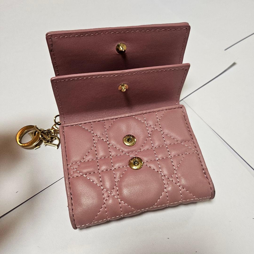 ピンク キルティング 三つ折り財布