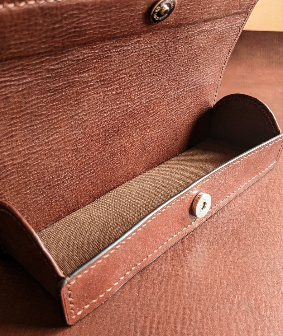 【ベイカーフルグレインブライドル】ペンケース　めがねケース　カラー：チョコ