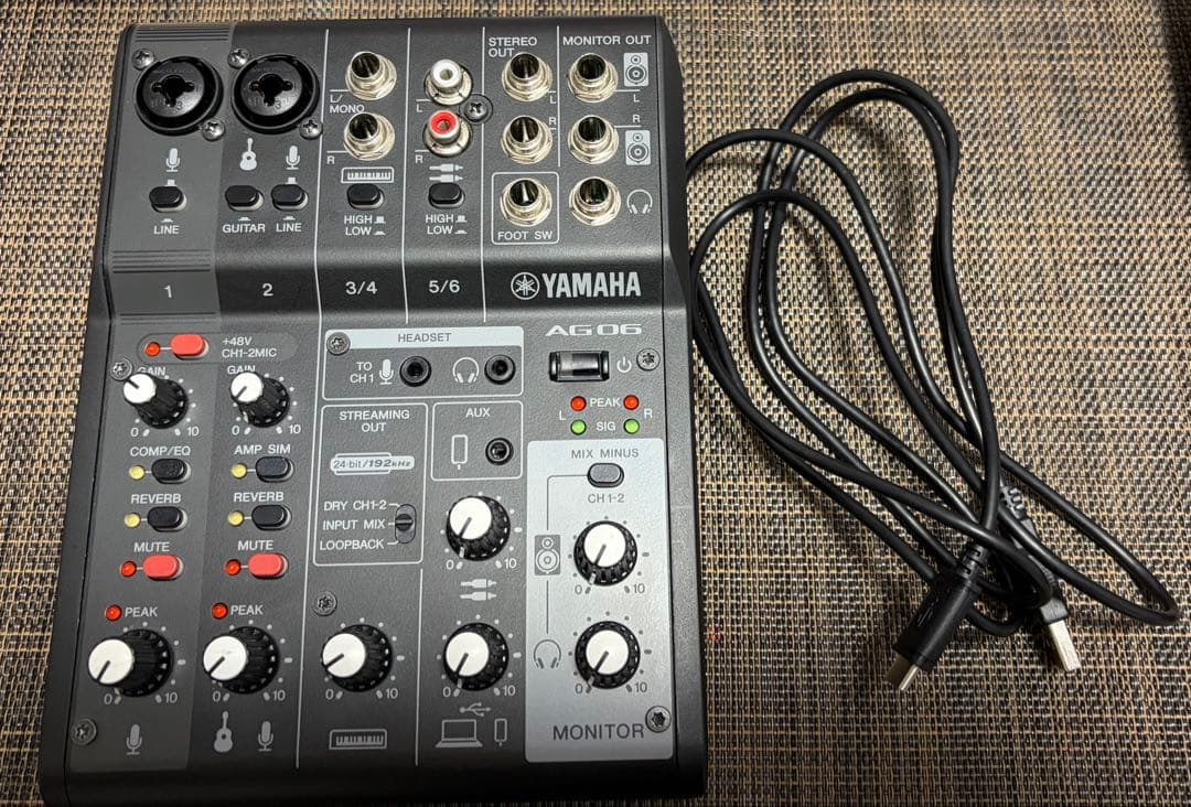 YAMAHA AG06 MK2 ブラック