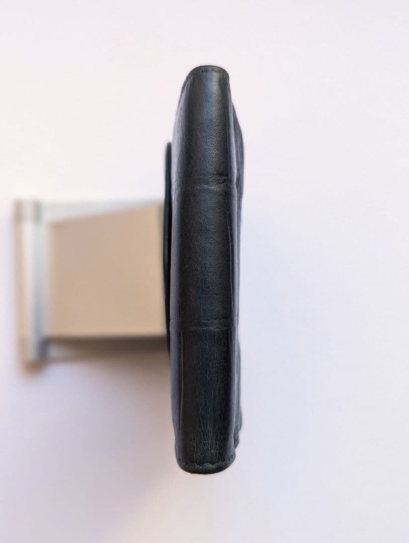 イルビゾンテ 2つ折り財布 がま口 ダークグリーン クロコ型押し 男女兼用