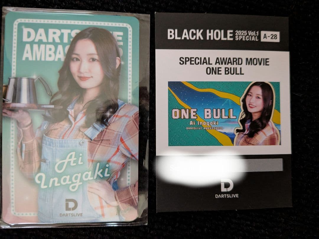 稲垣亜衣 DARTSLIVEカード、ONEBULL