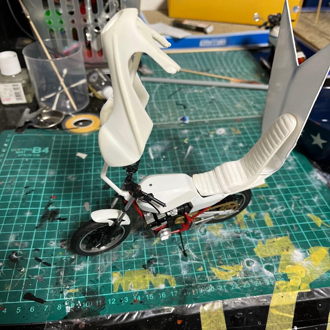 俺のマシン バイク プラモ 1/12 アオシマ CBX400F ジャンク