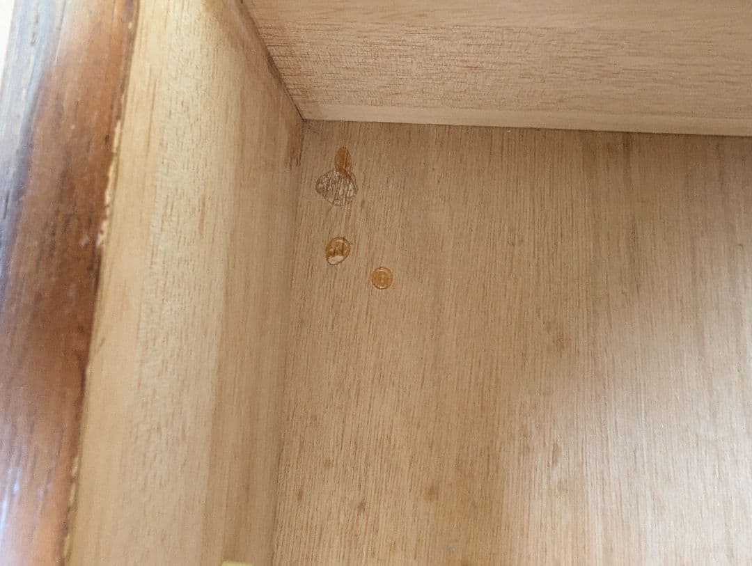 ラタン収納キャビネット 6引き出し付き