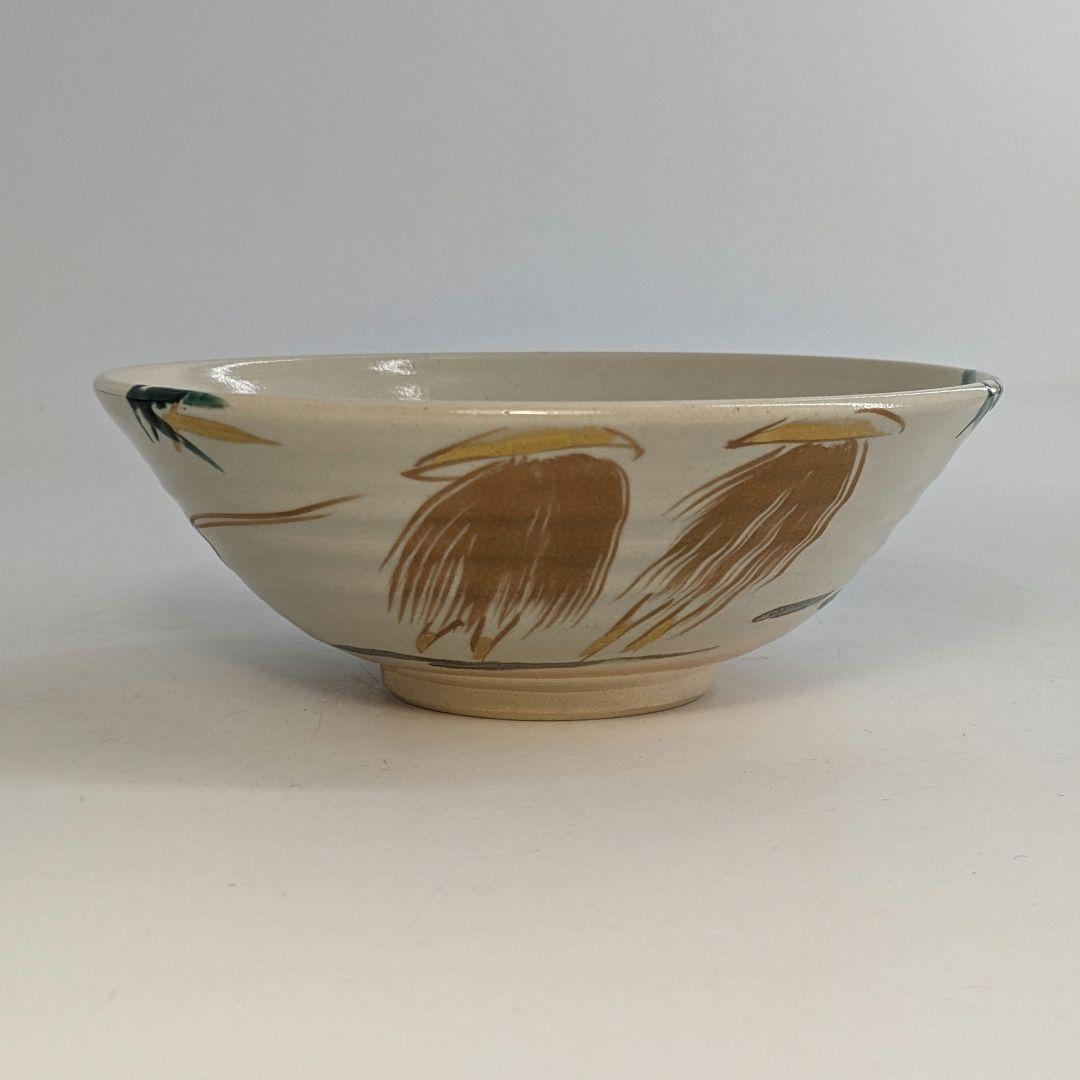 三浦竹軒 京焼 引舟図平茶盌 共箱共布 清水焼 色絵金彩抹茶碗 抹茶茶碗 茶道具