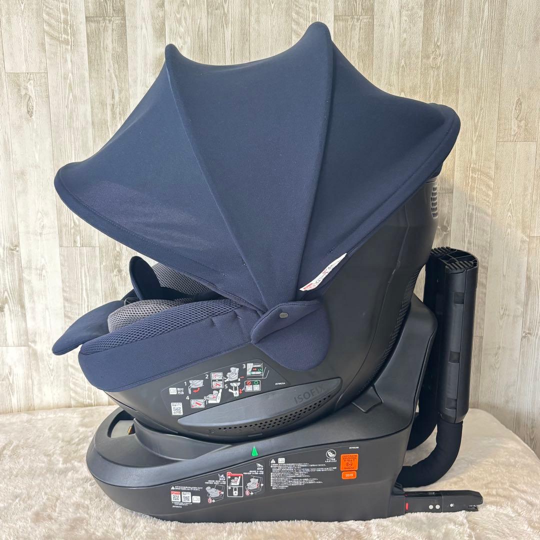 エールべべクルット4iプレミアムドライ/ネイビー/ ISOFIX/新生児/回転式