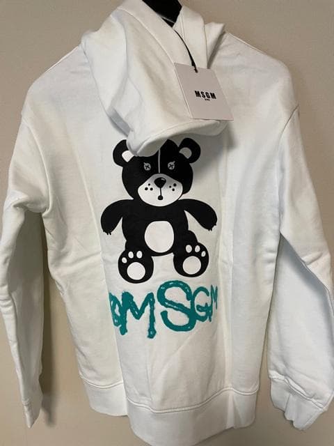 新品【MSGM 】KIDS 大人もOK ロゴグラフィックパーカー