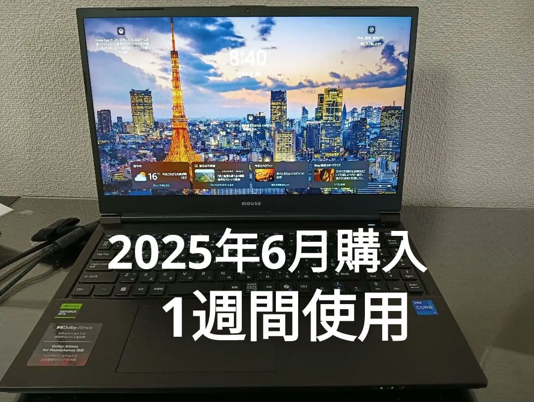 mouse K5-I7G50BK-B（32GB ）15.6型(1週間のみ使用)