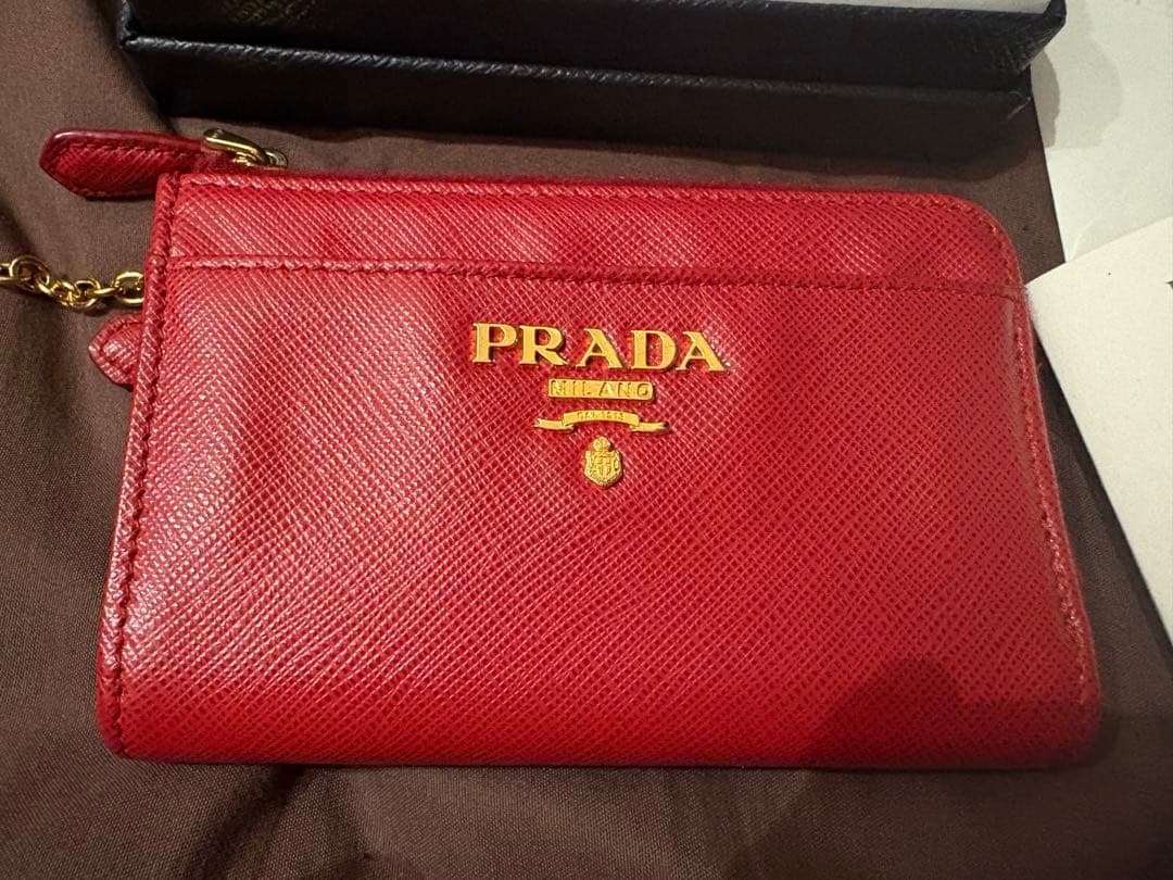 PRADA サフィアーノ　ケース　キーケース　ミニ財布