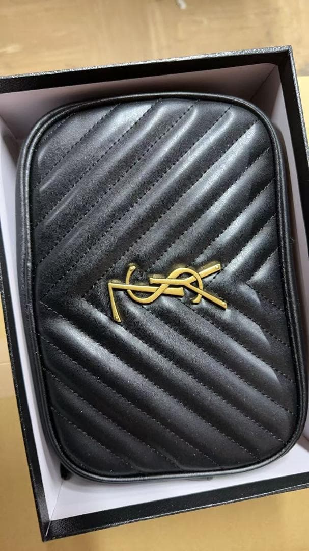 YSL カメラバッグ ブラック ゴールド金具 タッセル付き