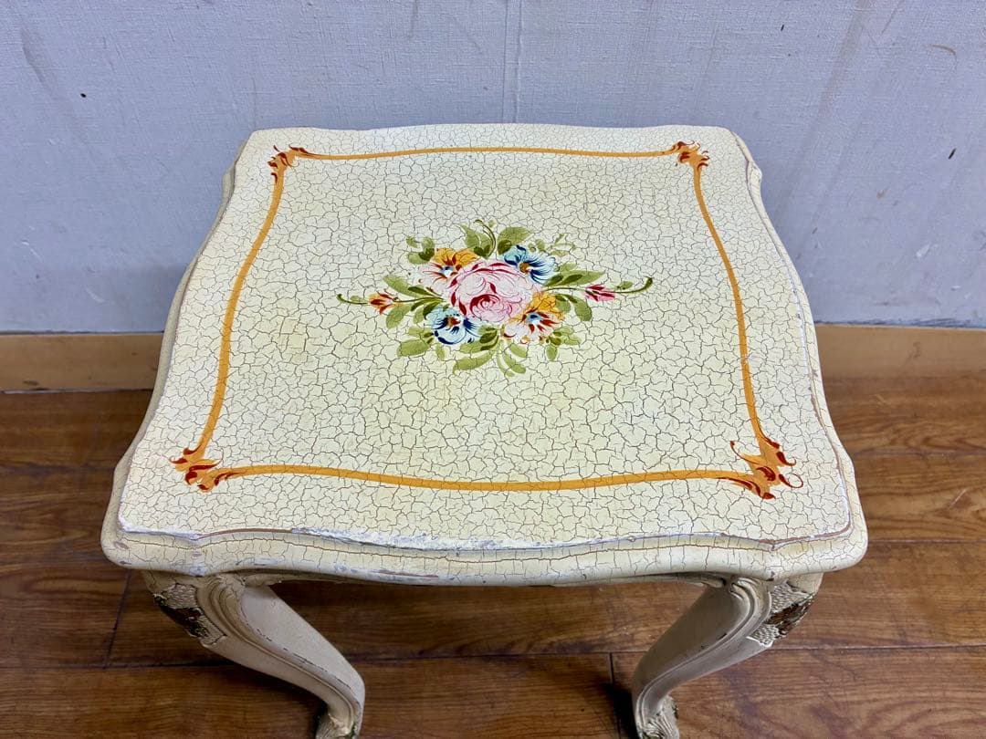 ハルボン☆管403☆イタリア製☆ロココ調☆姫系☆ヒビ加工☆ネストテーブル