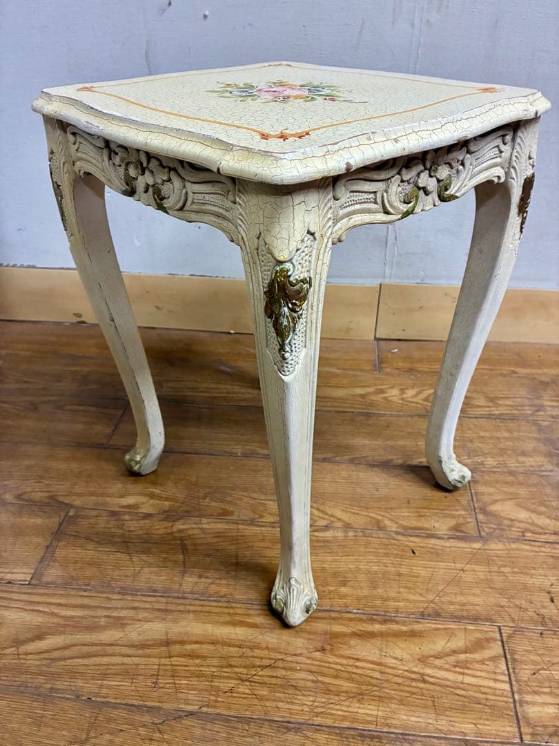 ハルボン☆管403☆イタリア製☆ロココ調☆姫系☆ヒビ加工☆ネストテーブル