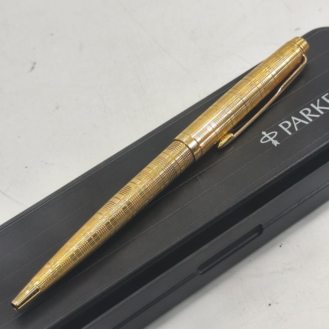 PARKER　パーカー　75　ゴールドチェック　ノック式　ボールペン