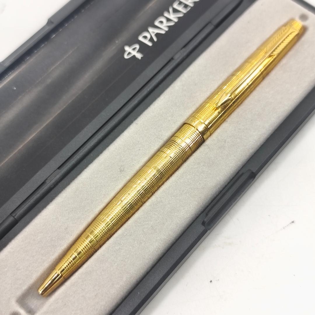 PARKER　パーカー　75　ゴールドチェック　ノック式　ボールペン