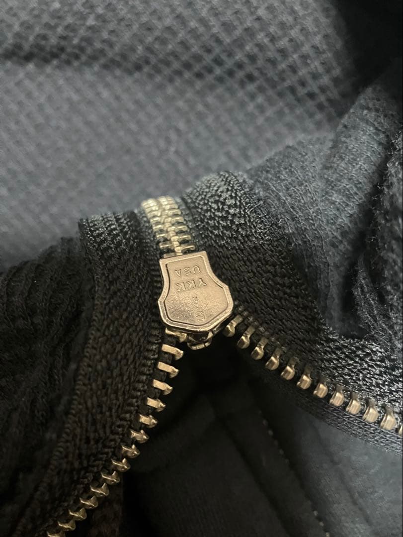 クロムハーツ　ダガージップサーマルライナージップアップスウェットパーカー 黒