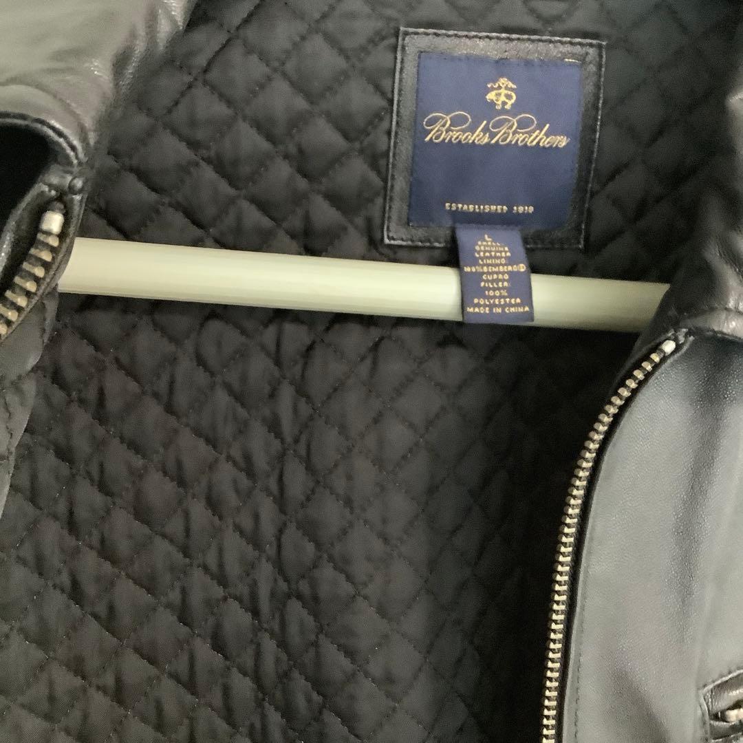 【売切り】極美品 ブルックスブラザーズ レザー 羊革 シングル ライダース L